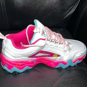 FILA OAKMONT TR SNEAKERS US 5 Grey/ Light Blue, Pink, White, Black